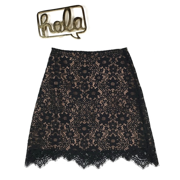 For Love & Lemons Rosemary Lace Overlay Skirt - Picture 4 of 8